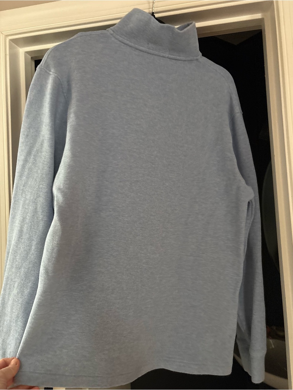 Ralph Lauren Light Blue Quarter-Zip Polo Pullover - Picture 6 of 8